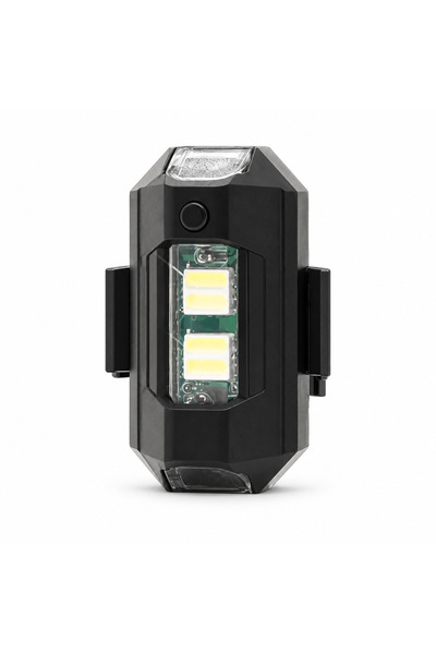 Luxis Lampă LED compactă pentru bicicletă, două elemente luminoase și corp negru