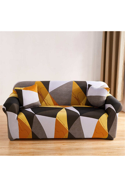 Relax Home Sofa Cover Relaxe Home Solid Sofa Cover one seater 90–140 cm geome...