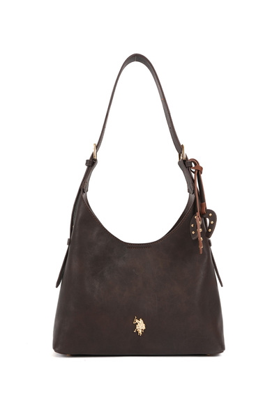 U.S. Polo Assn. حقيبة كتف نسائية من كافيه، موديل US26622.