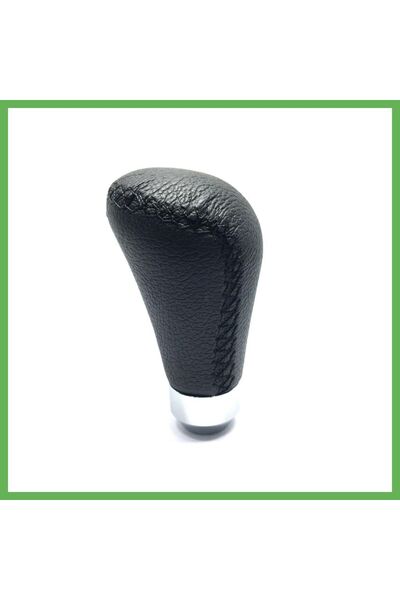 TheGencoo Stitched Leather Gear Shift Knob, Oval, Black GEN01