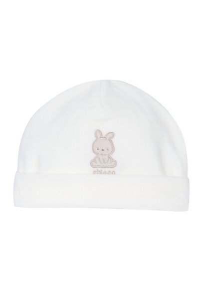 Chicco Caciulita bebe din velur, Alb, 00306-69MFCI