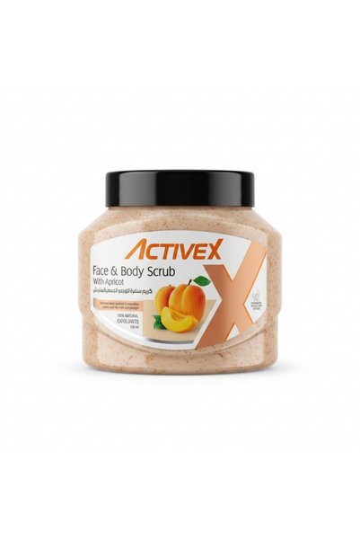 Activex مقشر للوجه والجسم 500 مل برائحة المشمش – مقشر عميق لبشرة ناعمة ومشرقة