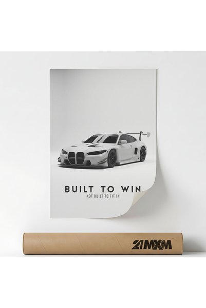 21mxm Poster Decorativ Tematică Automotive & Motivation - 'Built to Win', Mat...
