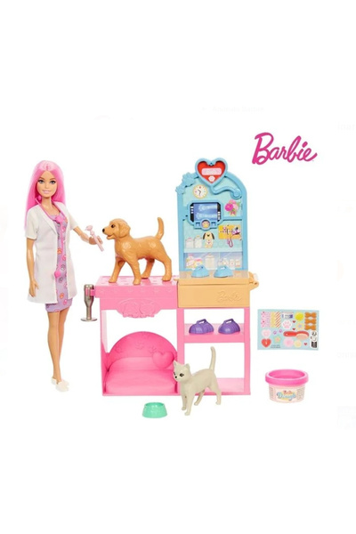 Barbie Papusa Cabinet Veterinar - Mattel