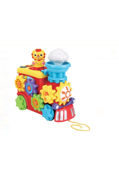 Generic Brand Tren Prescolar cu Roti Dintate Colorate Efecte Sonore & Lumini