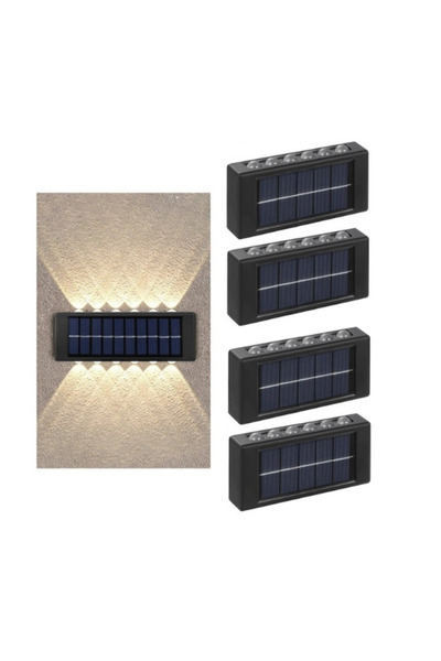 NO BRAND Set 8 Lampi Solare Bidirectionale cu 12 LED-uri