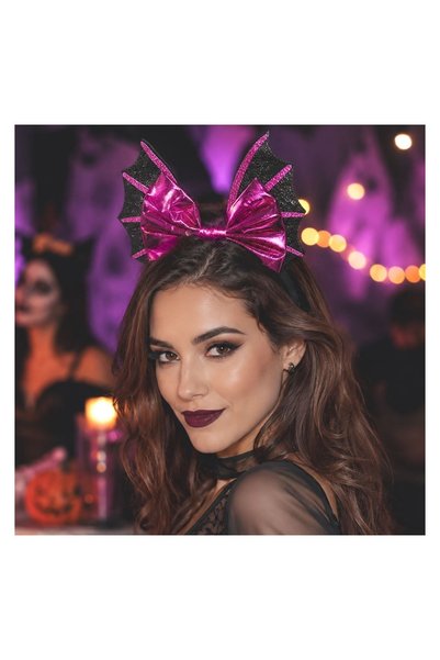 OEM Coronita de Halloween cu Aripi de Liliac – Accesoriu Tematic de Păr pentr...