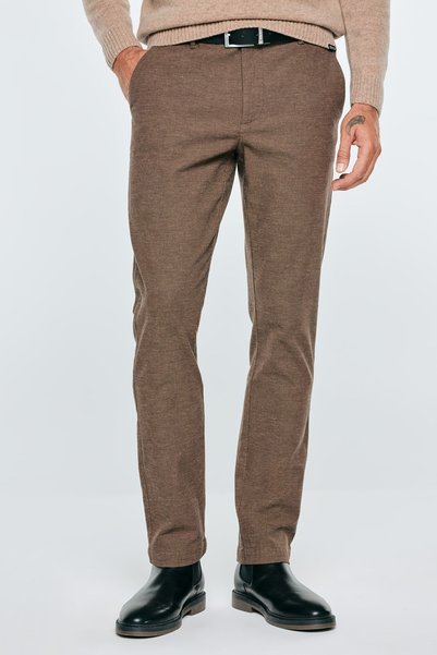 Big Star Pantaloni chino bărbătești maro Lainey 802 XXL