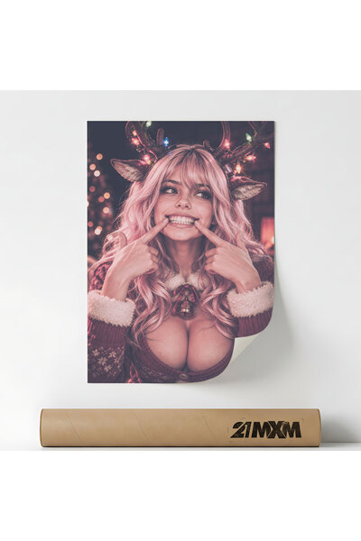 21mxm Poster Decorativ Tematică Fantasy & Kawaii Fashion - 'Pink-Haired Dream...