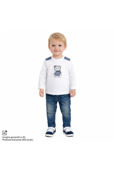 Chicco Bluza copii Chicco, Alb cu model, 01705-70MFCO