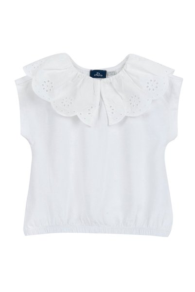 Chicco Tricou copii Chicco, alb cu model, 01728-70MC