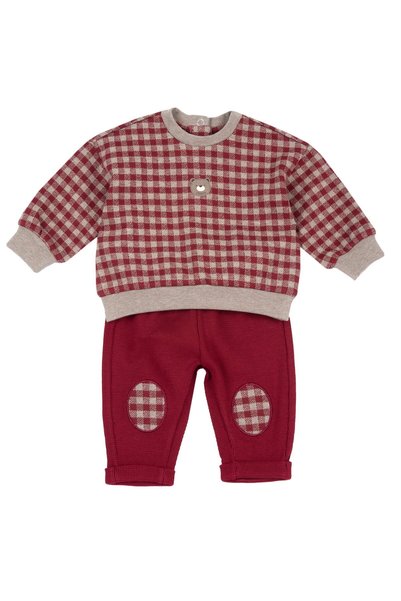 Chicco Costumas copii Chicco, bluza si pantaloni, Rosu, 03106-71MFCO