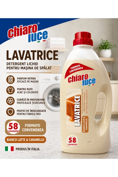 chiaro luce Detergent lichid de rufe Lavatrice – Lapte alb și Caramel 2.6L