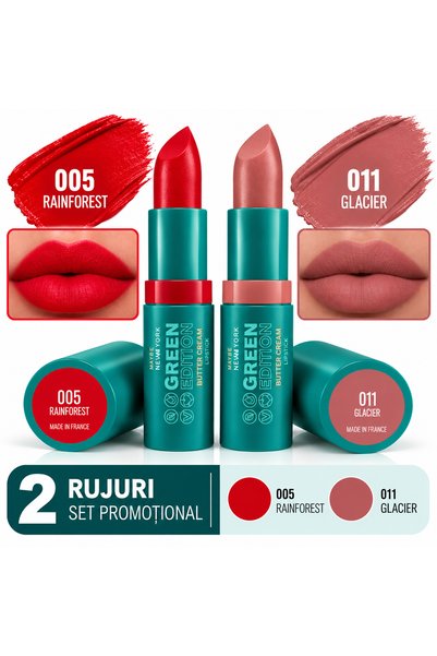 Generic Brand Set 2x ruj cu efect de hidratare Maybeline 004 și 013