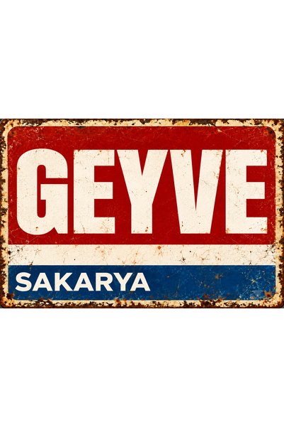 Lucena Geyve, Sakarya – Tablou de perete retro-vintage din metal, cu design î...