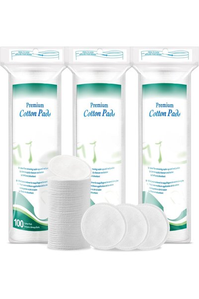Yelajoy 300 PCS Cotton Rounds, Soft Makeup Remover Pads, Facial Cleansing Pad...