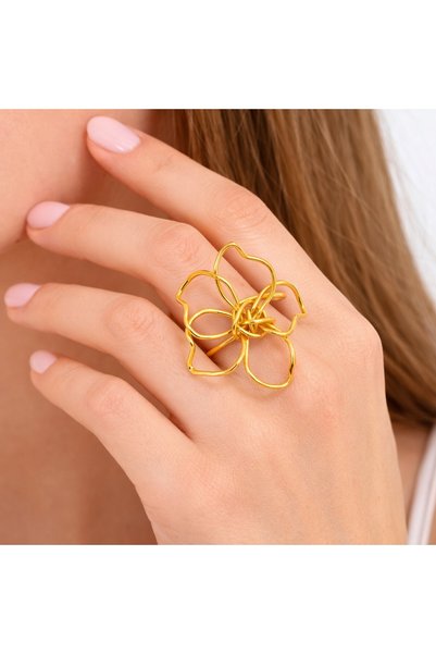 unbranded D32082D LOUA JEWELS Γυναικεία χειροποίητα Δαχτυλίδια επίχρυσα