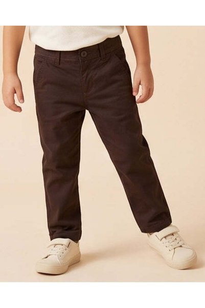 REDTAG Boys Brown Regular Fit Chino Trousers