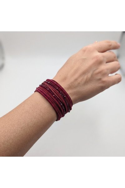 unbranded VL4558 Χειροποίητο Πολύσειρο Βραχιόλι σε Μπορντό Τόνους – GREKAS JE...