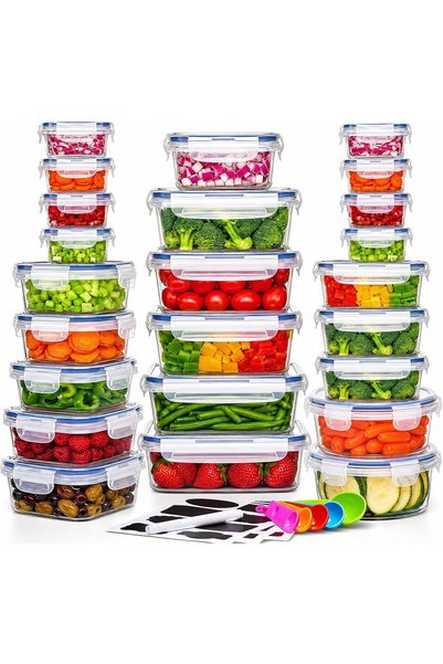 By Arkincoff RKINC Food Storage Containers Lids set [24 Pack], BPA-Free Plast...