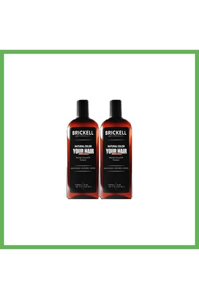 TheGencoo Brickell Men's Anti-Gray Hair and Beard Care Shampoo, 237 ml x 2 bo...