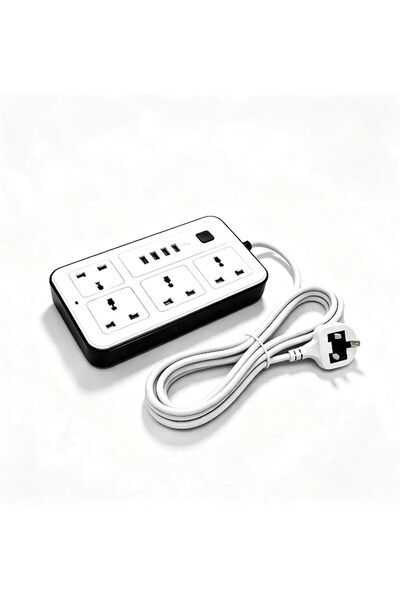 Generic وصلة تمديد كهربائية بطول 5 أمتار مع منفذ USB-C للشحن السريع، وشريط طا...