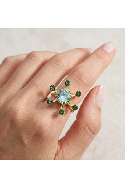 unbranded 5401D Γυναικείο Δαχτυλίδι CATHERINE BIJOUX Magnificent crystal flow...
