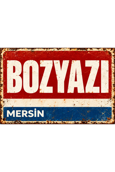 Lucena Bozyazı Mersin – Placă decorativă de perete din metal cu aspect retro-...
