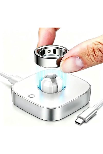 XIEANDKONG شاحن ذكي متوافق مع ساعة Oura Ring الجيل الخامس: قاعدة شحن سريعة لل...
