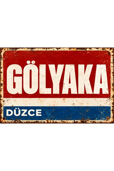 Lucena Tablou de perete metalic retro-vintage din Gölyaka, Düzce, cu design î...