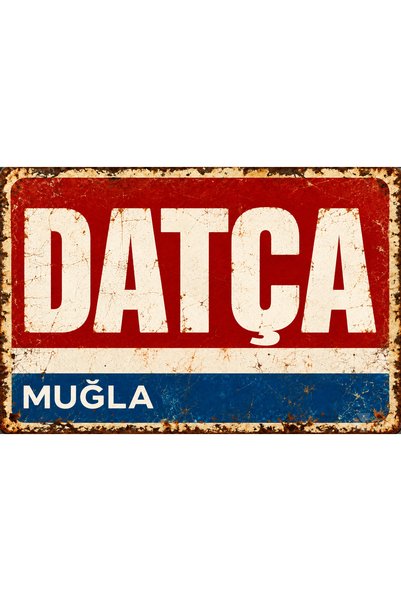 Lucena Datça, Muğla – Placă metalică retro, decor de perete vintage, placă de...