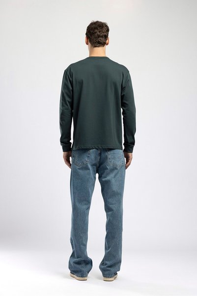 Lee Cooper Baggy Yüksek Loose Straight Düz Paça Jean Mavi