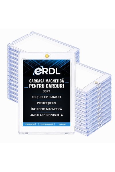 eR D L Pachet de 5 seturi x 10 huse magnetice pentru cărți de colecție 35PT (...