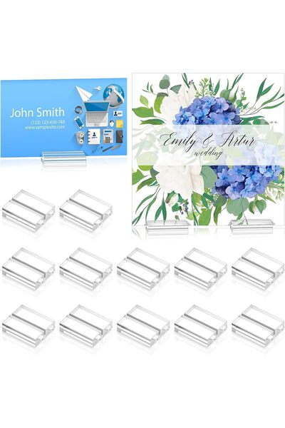 MAKINGTEC Acrylic Stand, Card Holder Desk Number, Holds 1.2 Inch Card Holder ...
