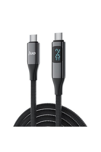 Juo 240W USB 3.1 Gen2 10Gbps E-Mark Çipli Led Display Ekranlı 4K 60Hz Görüntü ve Type-C Hızlı Şarj K