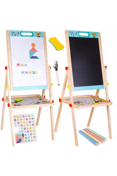 OEM Double-sided educational board, 2 in 1, with accessories, black and white...