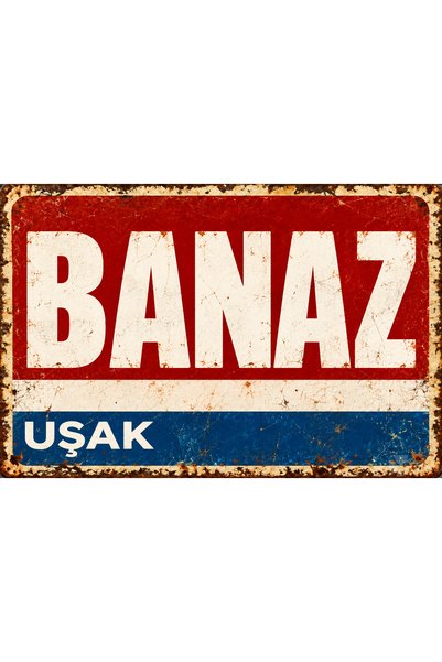 Lucena Banaz Uşak – Placă metalică de perete în stil retro, placă decorativă ...
