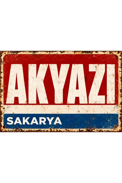 Lucena Tablou de perete metalic retro-vintage din Akyazı, Sakarya – Placă dec...