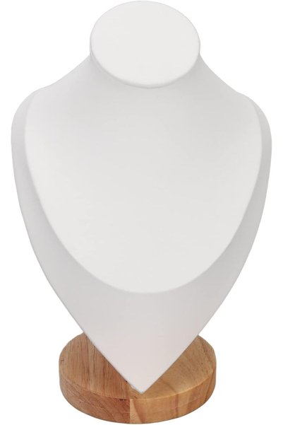 Zudoo Necklace Display, Wooden Necklace Chain Jewelry Bust Display Holder Sta...