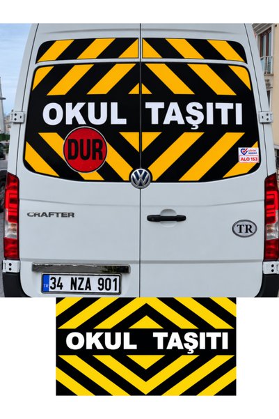 KAPOTO Volkswagen Crafter-Compatible School Bus and Service Vehicle Vinyl Wra...