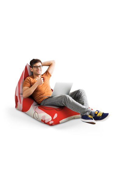 Updeco Fotoliu Puf Bean Bag tip Lounge, sac interior, impermeabil, de interio...
