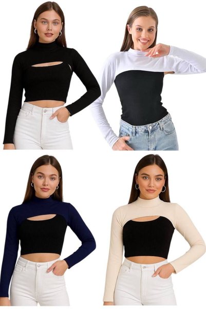 ALDAIYR 4 Pcs Neck Collar Sleeves with Sleeves for Islamic Dress