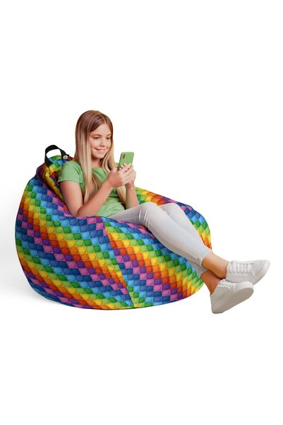 Updeco Fotoliu tip puf Pear L, impermeabil, pentru interior/exterior, cu sac ...