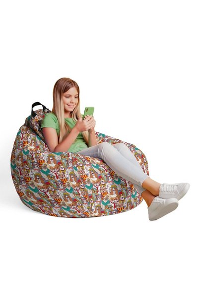 Updeco Fotoliu Puf Bean Bag tip Para L, impermeabil, indoor/outdoor, sac inte...