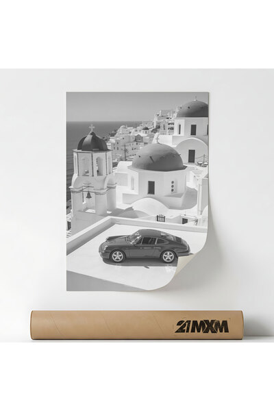 21mxm Poster Decorativ Tematică Automotive & Travel Mediterranean - 'Santorin...