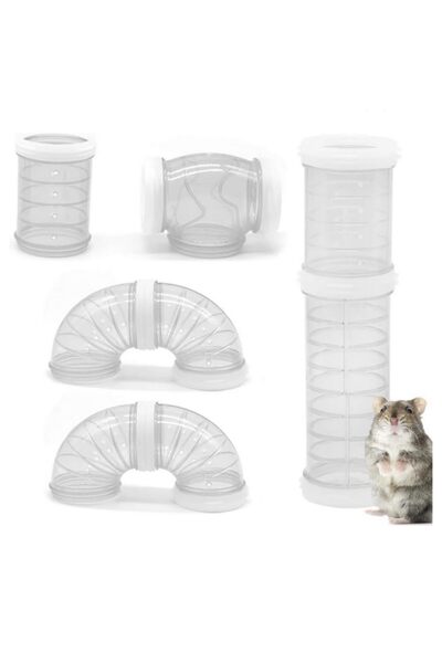 SKEIDO 8PCS Pet Sports Training Pipeline Set for Hamster Pigs Hedgehog Tunnel...