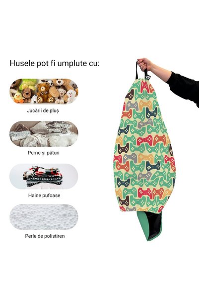 Updeco Husa exterioara Puf Bean Bag tip Para L, fara umplutura, impermeabil, ...