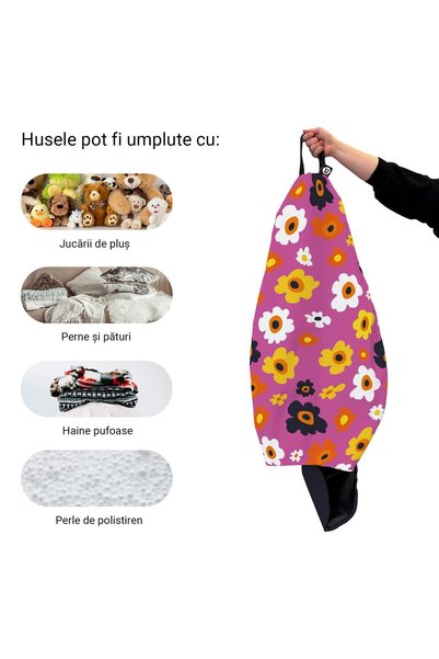 Updeco Husa exterioara Puf Bean Bag tip Para L, fara umplutura, impermeabil, ...