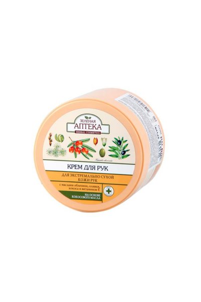 ZELENAYA APTEKA Crema Nutritiva pentru Maini Uscate cu Uleiuri de Cocos si Ca...