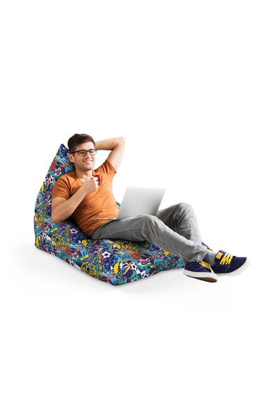 Updeco Fotoliu Puf Bean Bag tip Lounge, interior, impermeabil, de interior/ex...